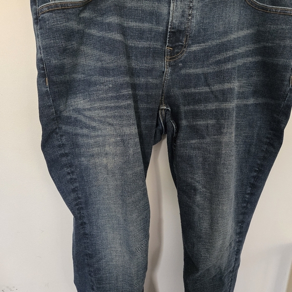 Old Navy Slim 360 Stretch Jeans Men's 40x30 Distressed Dark Wash Go-Recycled - Picture 5 of 9